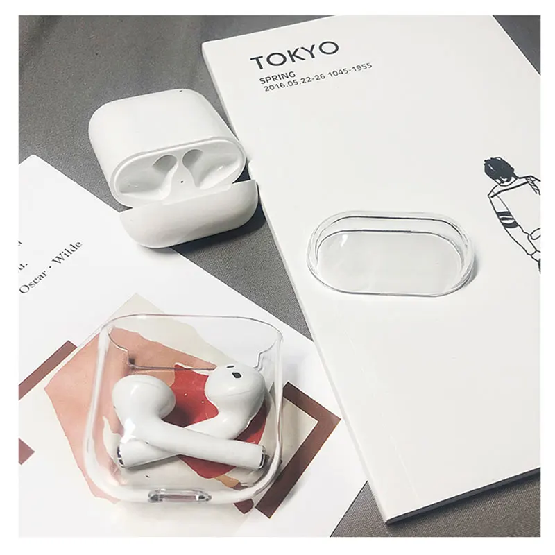 

Fashion Luxury Transparent hard case for Apple Airpods case Headphone accessories protective cover for airpods Charging Box case