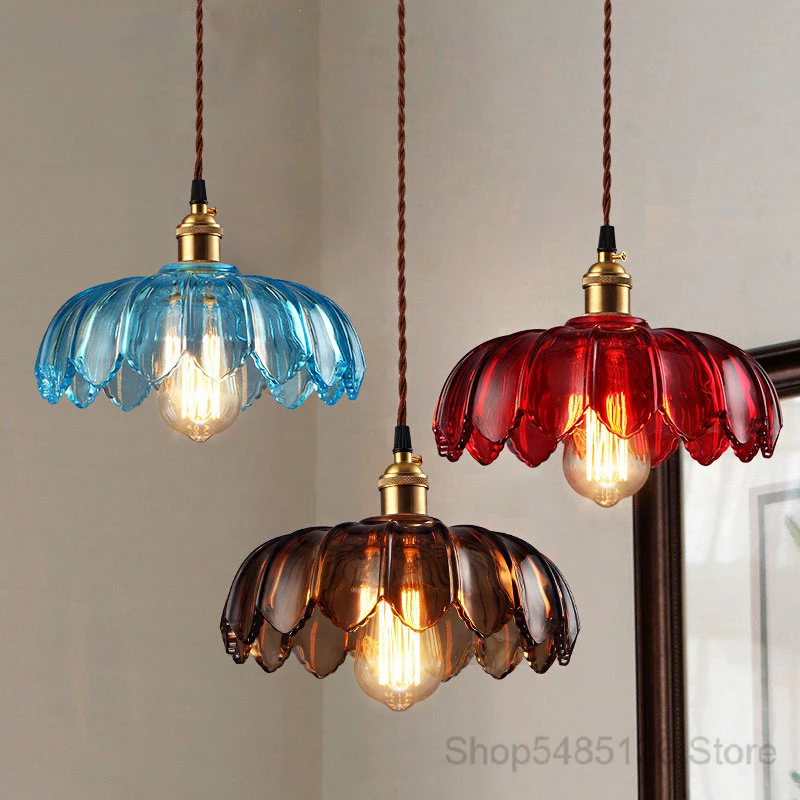 Nórdico com Flores Luminária de Teto Industrial para Decoração de Loft Sala de Estar Bar e Café Luminária Pendente Estilo Suspensa Quarto 2 de loft, sala de estar, quarto, bar e café