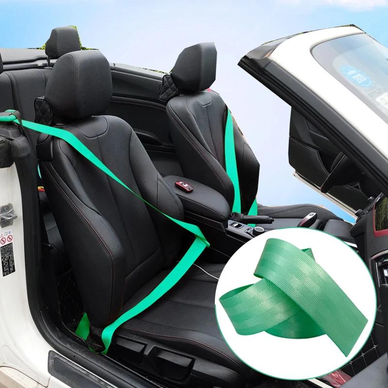 CustomizeCyanMintGreenStrengthenAutoSeatBeltbingFabricRacingCarModifiedSafety