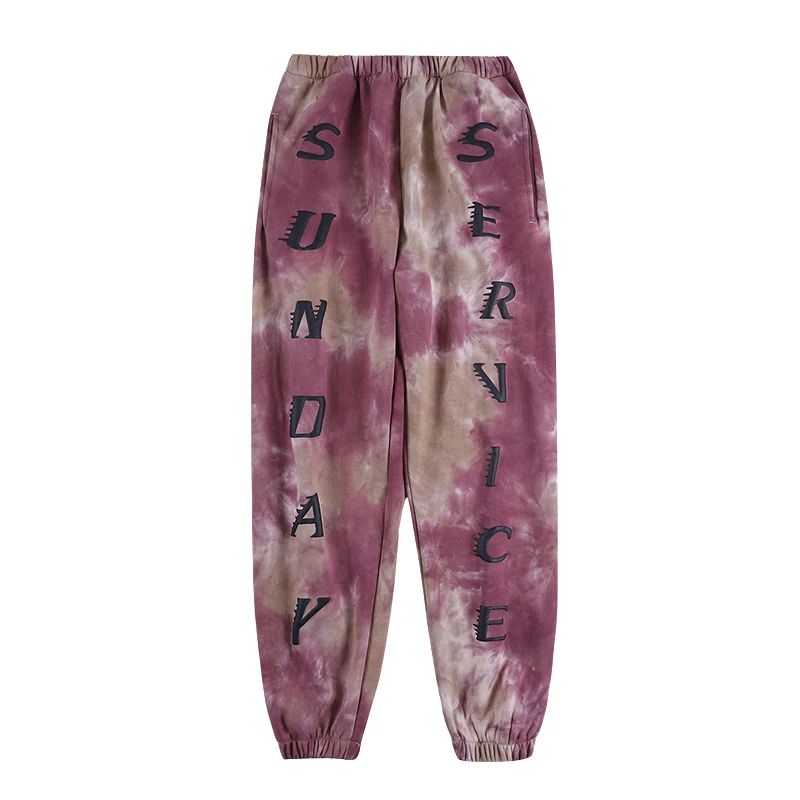 Kanye West/штаны, спортивные штаны, высокое качество, с принтом Tie Dye, концертная серия, в стиле хип-хоп, махровые хлопковые брюки, сезон