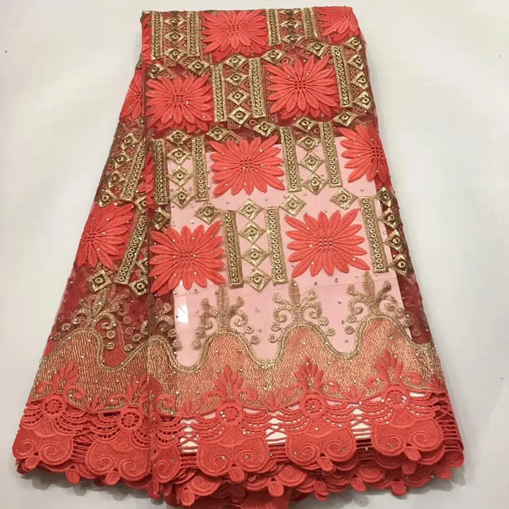 

Newest Milk Silk African Lace Fabric High Quality French Lace Fabric Nigerian Tulle Lace Fabric For Wedding Dress
