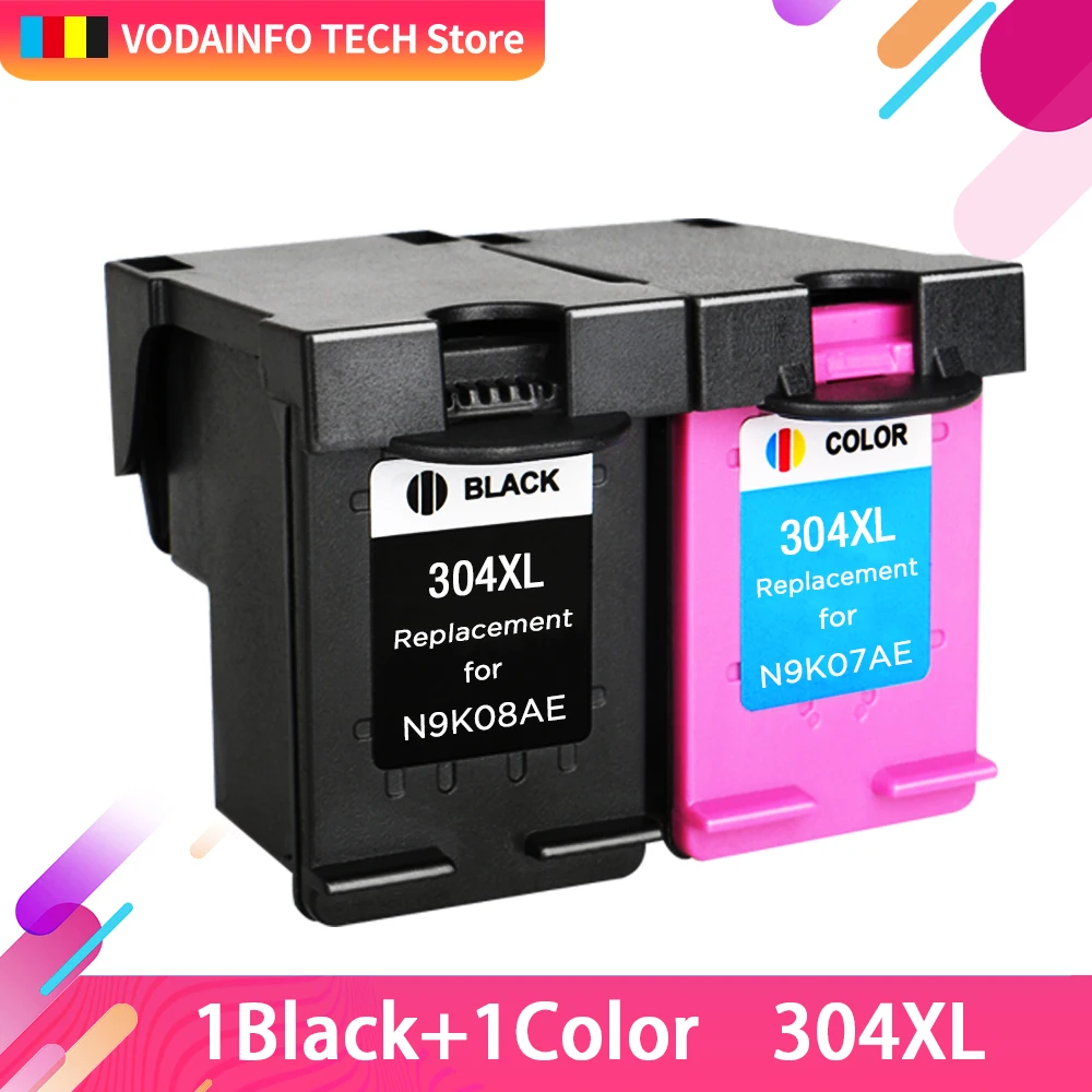 QSYRAINBOW картридж для принтера hp 304xl совместимый с HP Deskjet 2620 2630 2632 3720 3730 Envy 5010 5052