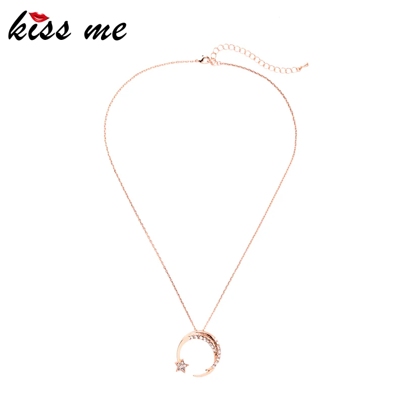 Женское Ожерелье из сплава с подвеской в виде Луны и звезды | Украшения