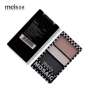 

MEIS New Arrival Charming Eyeshadow 3 Color Eye shadow Palette Highlighter Make up Palette Shimmer Pigmented EyeShadow Powder