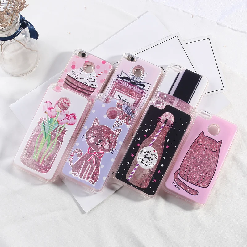 

Liquid Glitter Case For Xiaomi Redmi Note 7 5 Pro 4 4X Mi 8 5 Plus Dynamic Quicksand Case For Redmi 4X 4A 5A S2 TPU Phone Cover
