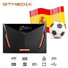 GTMEDIA – récepteur Satellite V8 UHD DVB S2, Wifi intégré, H.265/S2/S2X + T/T2, avec fente pour carte CA, Auto Biss, meilleur V8 POR2