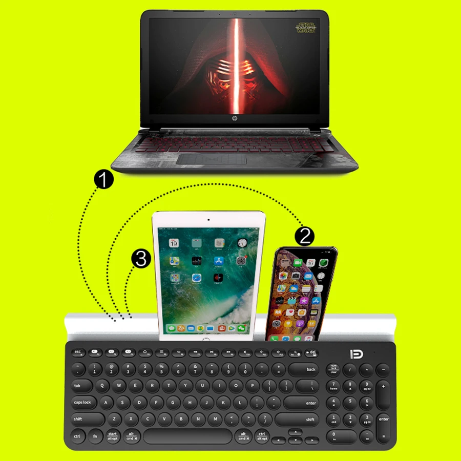 Colorful Bluetooth Keyboard and Mouse Set Gaming Keyboard for Laptop Computer Tablet PC Gamer Round Keycap iPad Keyboard Mouse