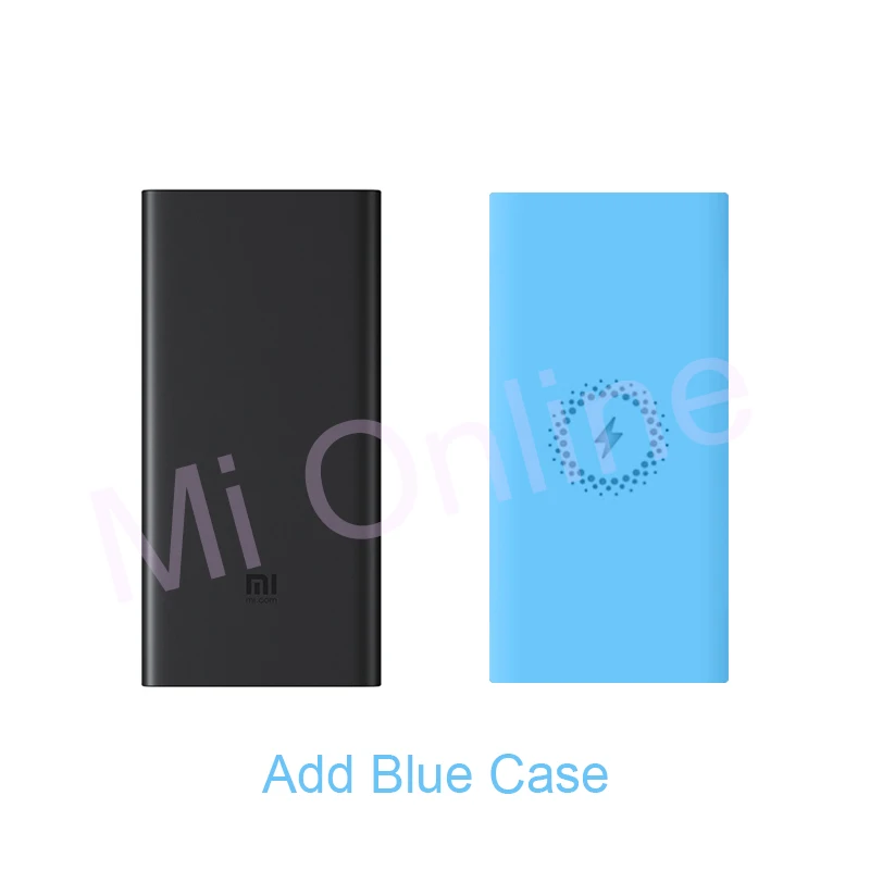 Add Blue Case Xiaomi Mi Беспроводной внешний аккумулятор 10000 мАч Qi быстрое зарядное устройство PLM11ZM 10000 мАч Внешний аккумулятор для iPhone X Xs MAX Samsung - Цвет: Add Blue Case