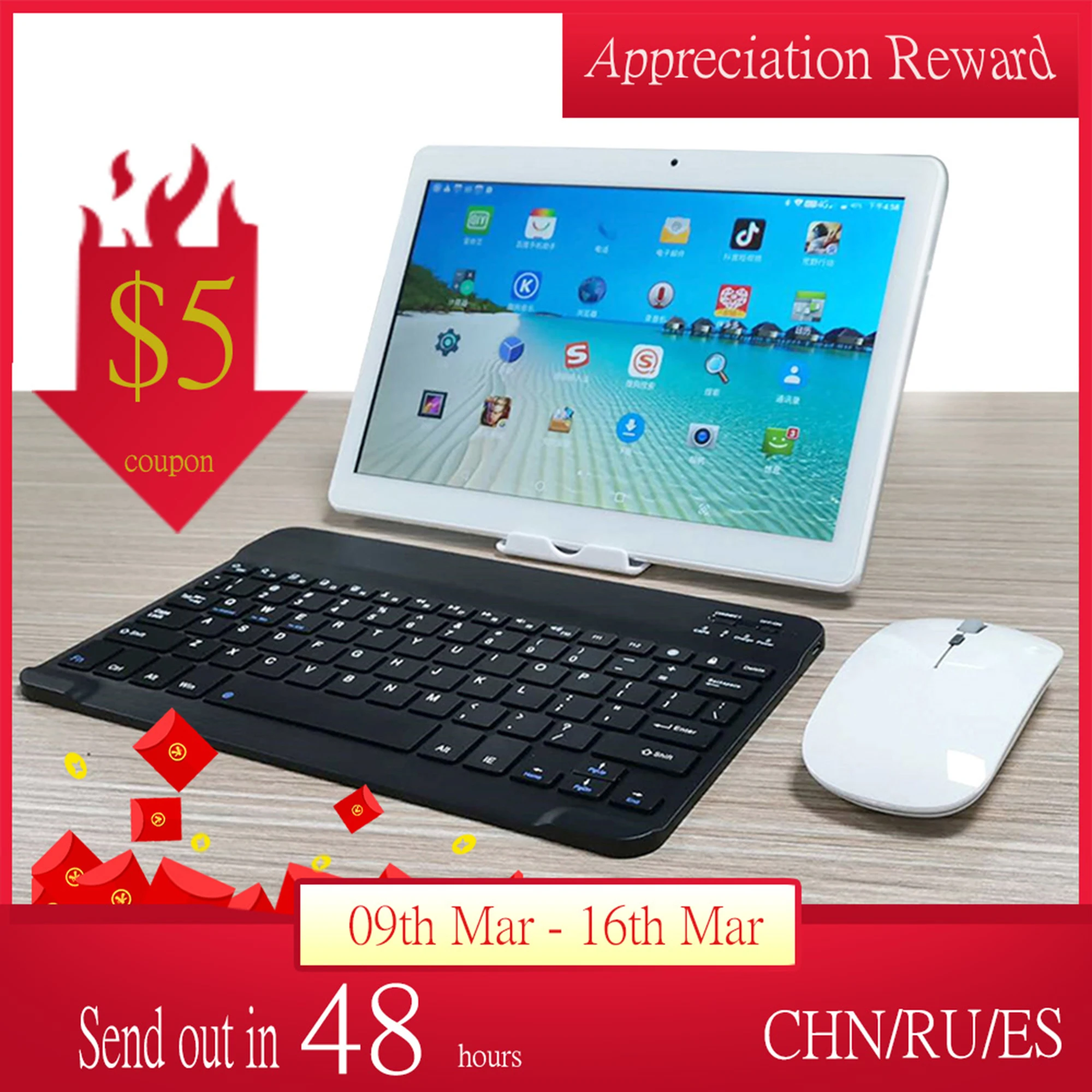

ANRY10.1 inch tablet PC 4G Lte Phone call Octa Core Wifi GPS android tablet RAM 4GB ROM 64GB Bluetooth Phablet