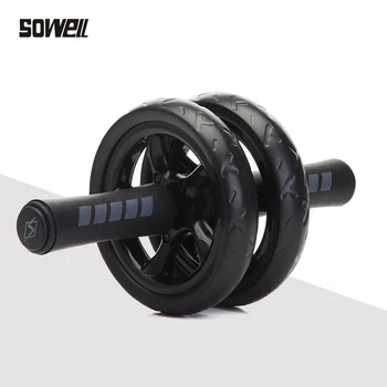

Abdominal Exercise Wheel Rollers Exerciser Fitness Workout Gym Great for Arms, Back, Belly Core trainer Free Knee Pad