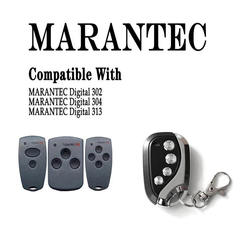 SMG-Control remoto Digital MARANTEC 302 para puerta de garaje, 304 MHz, 313 MARANTEC 433