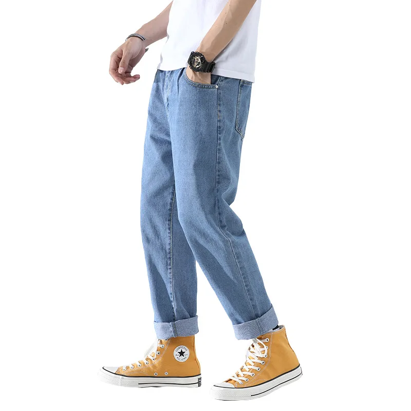 loose cuffed jeans