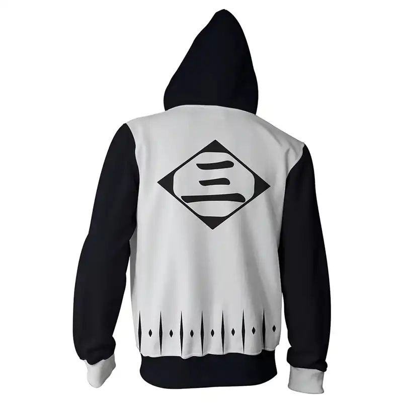Men And Women Zip Up Hoodies Anime Bleach Hoodie Ichimaru Gin Squad 3 Captain 3d Sweatshirt Cosplay Costumes Harajuku Streetwear Aliexpress