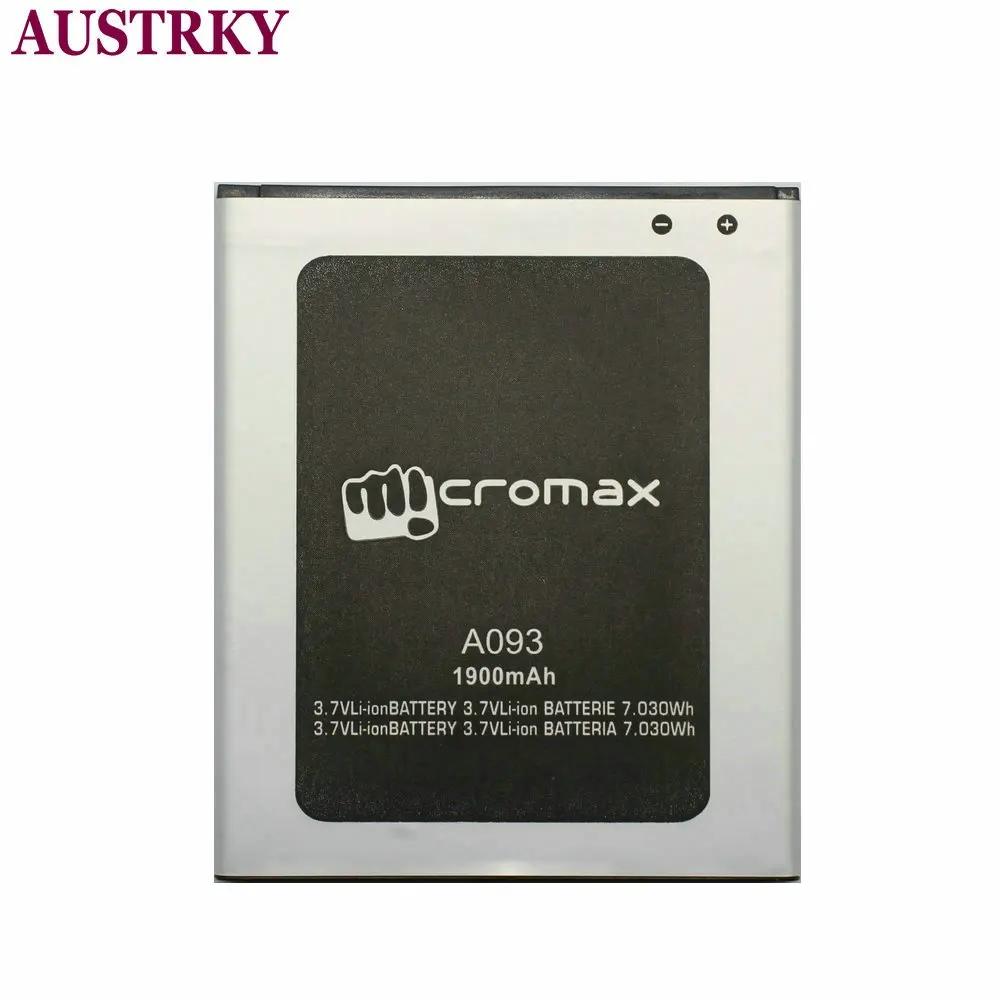 New Battery for Micromax A093 Phone 1900mAh Baterij Batterie Batteries + Tracking Code | Мобильные телефоны и аксессуары