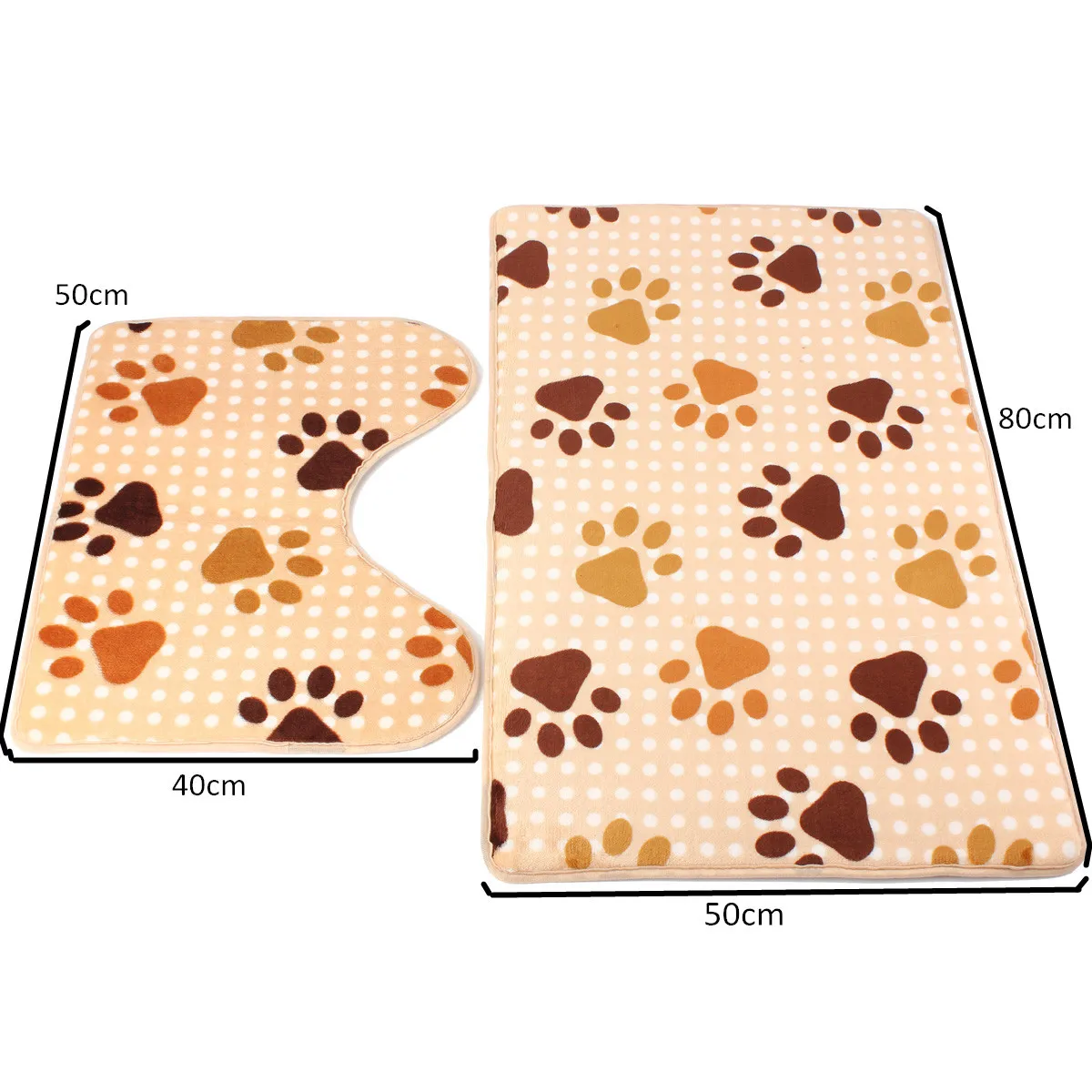 

2Pcs/set Bathroom Mat Set Flannel Anti-Slip Kitchen Bath Mat Carpet Bathroom Toliet Rug Washable Tapete Banheiro Bath Mats