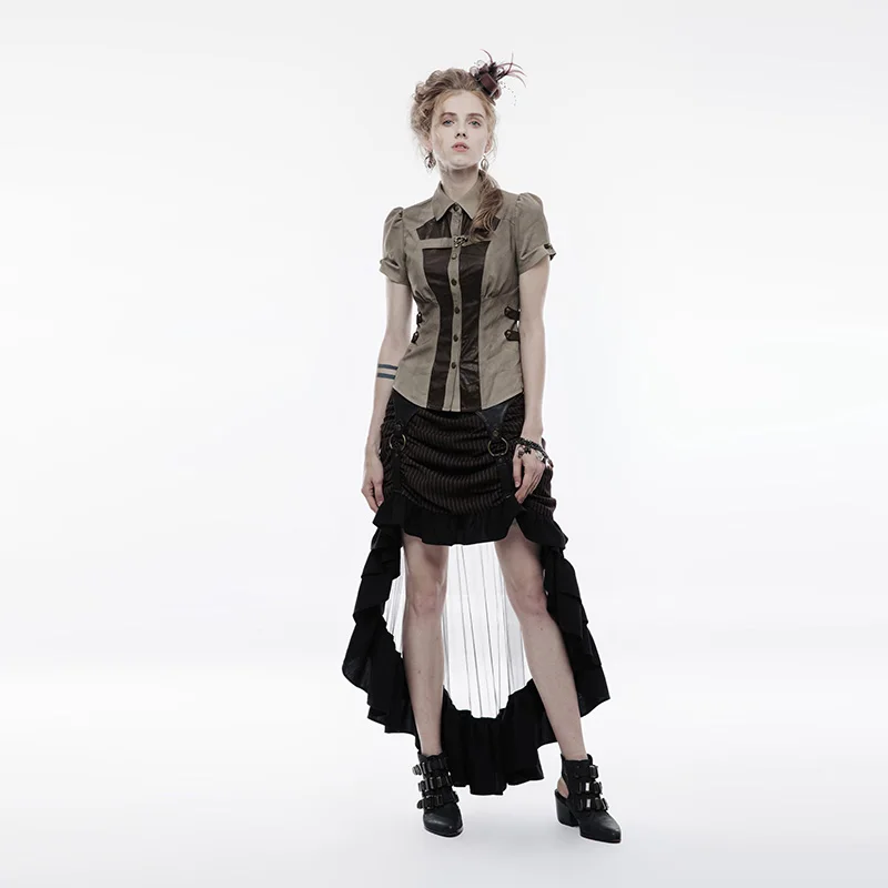 PUNK RAVE Steampunk Summer Short Sleeve Women