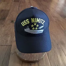 Печатные USS NIMITZ U.S-NAVY корабль шляпа США военный официальная бейсбольная кепка