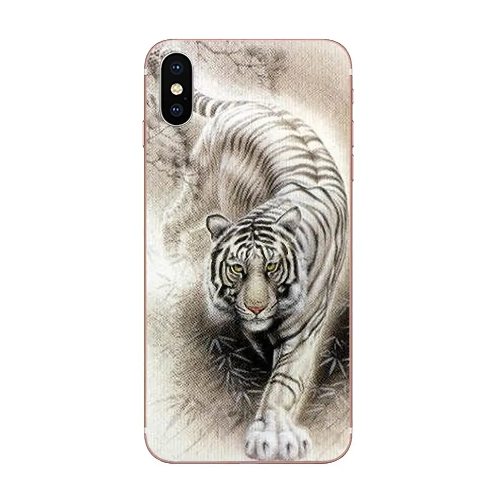 Чехол из поликарбоната чехол для Galaxy J1 J2 J3 J330 J4 J5 J6 J7 J730 J8 mini Pro Белый Тигр окрашенные - Цвет: as picture