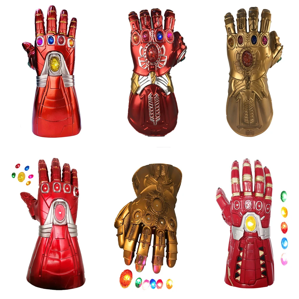 

Thanos Infinity Gauntlet Light Glove Superhero Avengers Cosplay Gloves LED PVC Glove Kids Adult Carnival Costume props