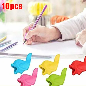 

10pcs Soft Rubber Handwriting Pencil Grips Holder Posture Correction Tool For Kids Ergonomic Correct Writing Position Effectivel