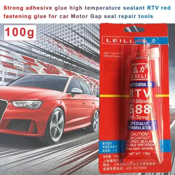 

100g Strong Adhesive Glue High Temperature Sealant RTV Red Fastening Glue For Car Motor Gap Seal Repair Tools Adhesive Red