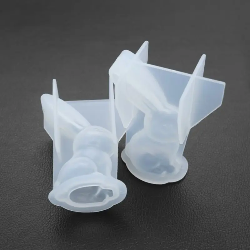 

Cute DIY Crystal Epoxy Molds Big Ear Rabbit Shape Silicone Mold Pendant Making Mould White Transparent Jewelry Making Tool