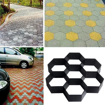 

Reusable Stone Pattern DIY Path Maker Paving Brick Pavement Paver Concrete Stepping Stone Road Mold for Garden Yard Patio Lawn
