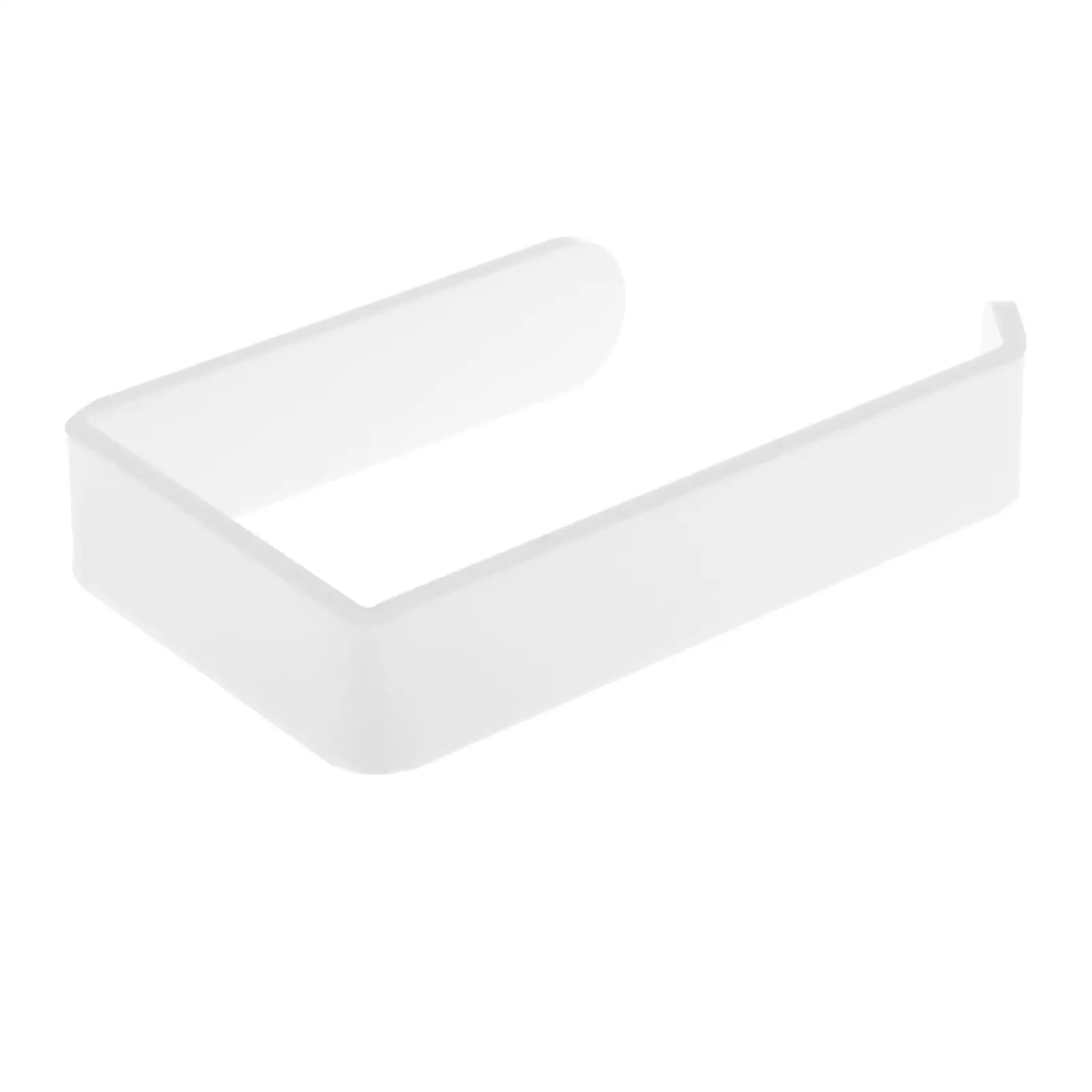 White Acrylic Toilet Paper Holder Wall Mounted Kitchen Bathroom Waterproof Towel Rack Accessories Shelf