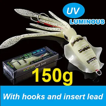 20cm150g SUNMILE Рыбалка мягкие приманки 20 г/60 г/80 г/100 г/120 г/150 г 15cmm/20 см Световой/УФ-приманок рыболовных приманок для рыбалки в море воблер - Цвет: 20cm150g