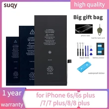 Suqy batterie para iphone 6s 8 plus bateria para iphone 6s 6s mais 7 mais 8 mais 0 ciclo bateria de reparação fazer telefone