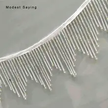 5 ярдов цвета слоновой кости 11 см бисерная бахрома обрезанная лента волнистая швейная отделочная кисточка латинское платье вечерние платья аксессуары для одежды