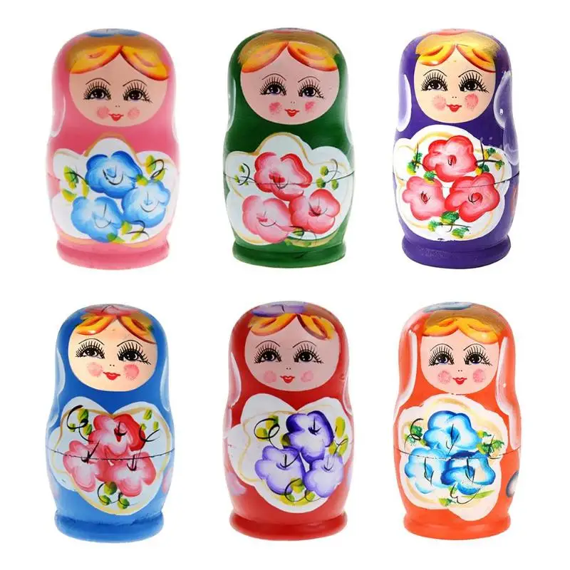 

Novelty Russian Nesting Wooden Matryoshka Doll Set Hand Painted Decor Russian Nesting Dolls Baby Toy Girl Doll