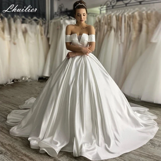 Long Sleeves Mermaid Soft Satin Classic Bridal Gown – TANYA BRIDAL
