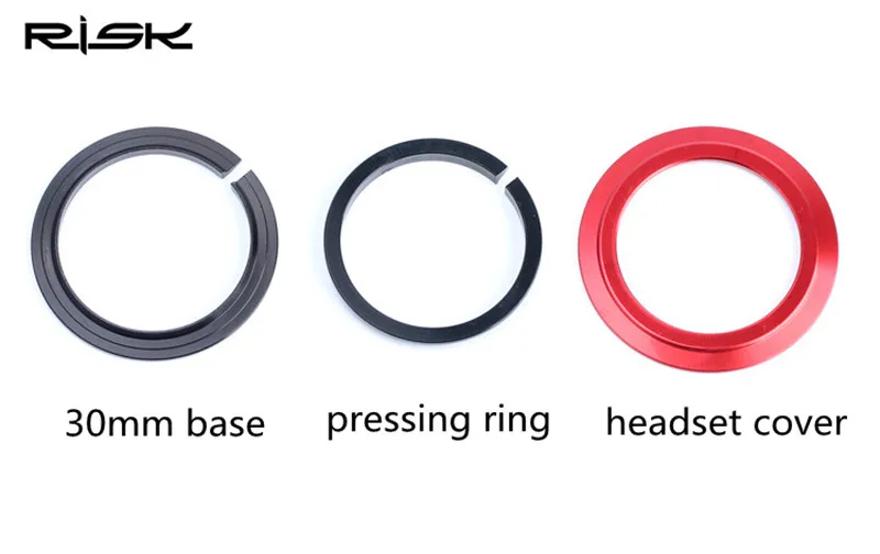 RISK 34mm Ultralight Bicycle Hollow External Headset For Fixed Gear Bike 1 1/8" 28.6mm Straight Steerer Fork Bearing Headset