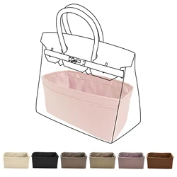 DGAZ Purse Organizer Satin Thick Fits H-BK（Bir Kins）25/30/35/40 Bags,Silk ,Luxury Handbag Tote in Bag Shapers , Women