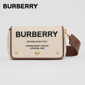 

BURBERRY Horseferry Print Canvas Crossbody Bags Luxury Leather Shoulder Bags Foldover Messenger Bag Handbags For Women 80266081