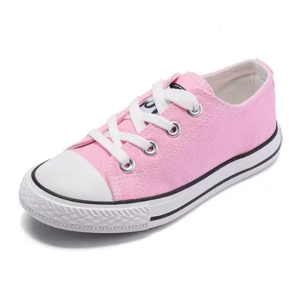 Light Pink Классическая Студенческая обувь; нескользящая обувь на плоской подошве; детская обувь; детские кроссовки для мальчиков; парусиновые туфли для мальчиков и девочек - Цвет: Light Pink