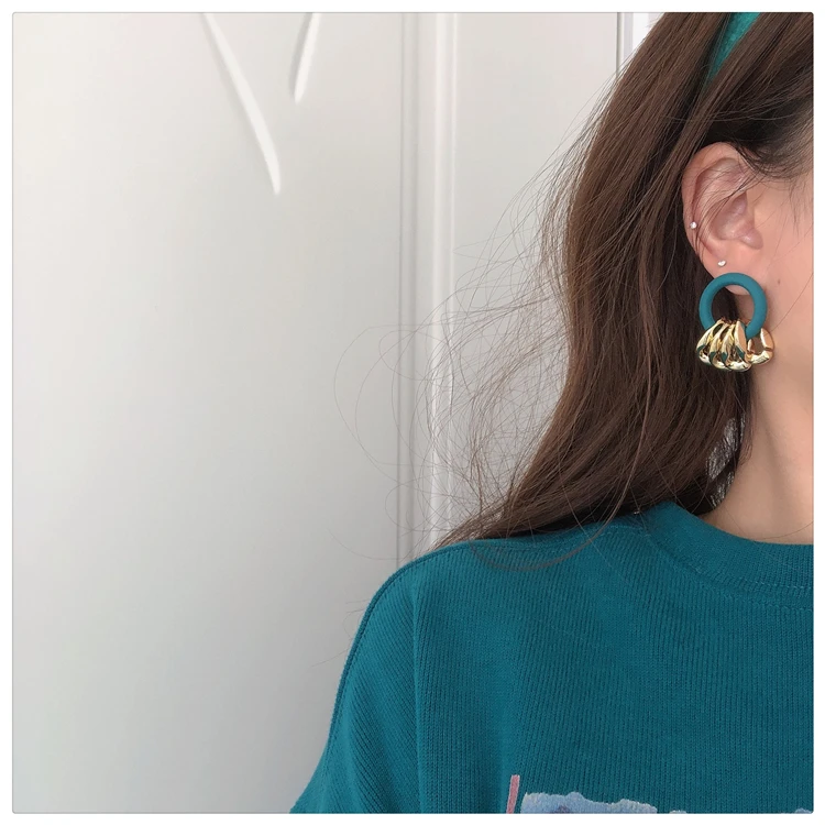 WYBU Super Beautiful Lake Blue Earrings Ins Popular Earrings for Women 2021 New Design Ear Drop Jewelry