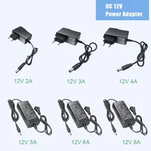 1 pces 1a 2a 3a 5a 6a 8a fonte de alimentação adaptador ac100v-240v para dc 12v iluminação transformador conversor carregador driver led strip luz