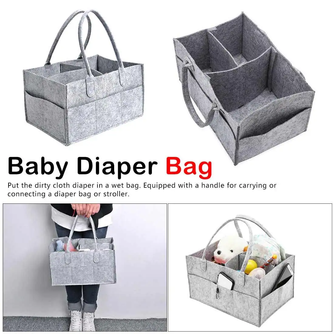 

Baby Diaper Bag Large Capacity Storage Inner Mom Bag Bottle Storage Maternity Nappy Changing Handbags Organizer