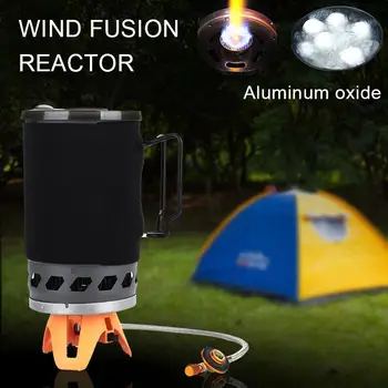 

Hiking BBQ Portable Stove Camping Stove Picnic Alumina 1400mL Traveling Camp Backpacking Stove Outdoor Coal Gas Compact Cook