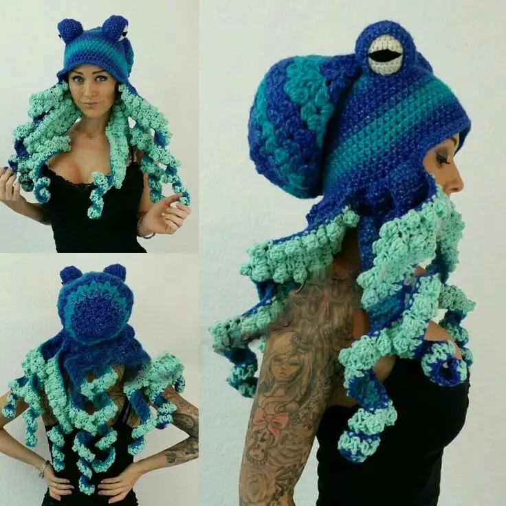 Crochet Octopus Hat Very Good Birthday 