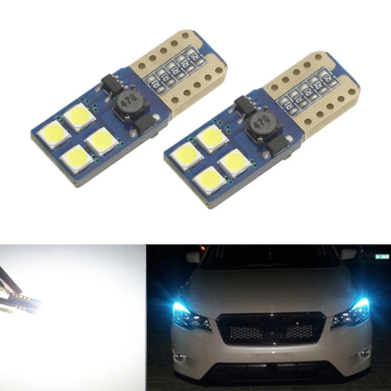 2x t10 светодиодный фонарь w5w для салона автомобиля супер яркий 3 Вт 8 3030 SMD 194 168 12 в 6000