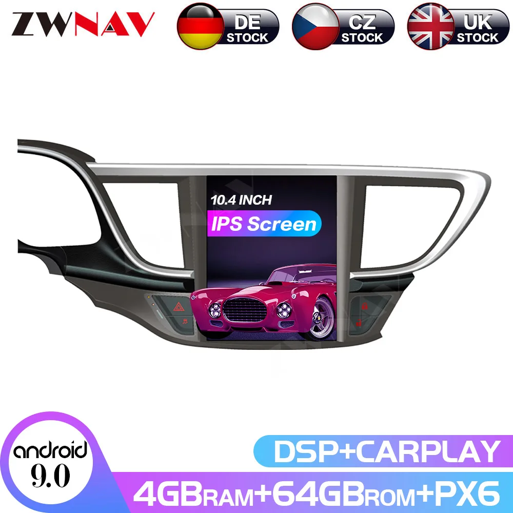 

Вертикальная автомобильная аудиосистема в стиле Tesla, Android 9,0, 6 ядер, GPS-навигация для Buick Hideo 2015-2018, головное устройство, мультимедийный плеер, автомобильное радио