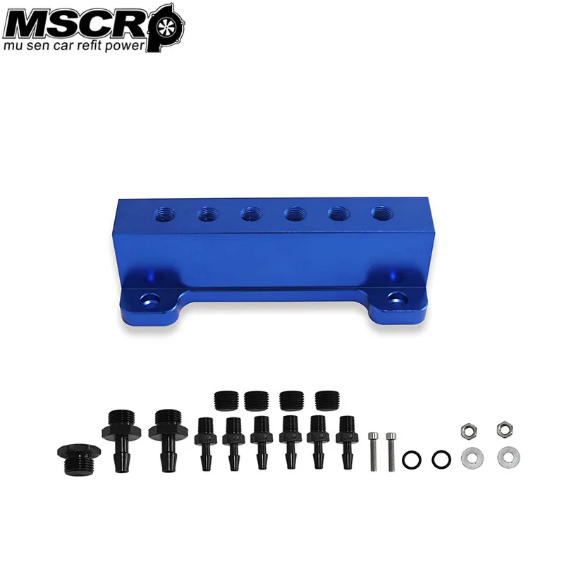 

Automobile refitted aluminium alloy oil rail suite oil pump outlet manifold fuel rail six-hole small oil rail MSCRP-YX00266