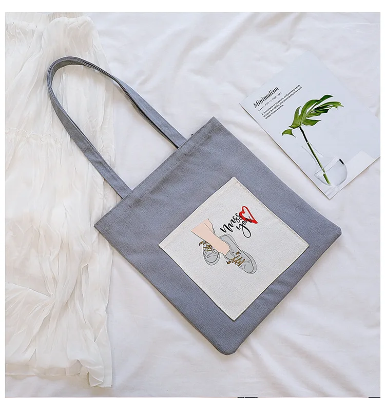 New Style Canvas Bag Women's Literature And Art Hipster Versatile INS Canvas Bag Students Shoulder Bag Environmentally Friendly