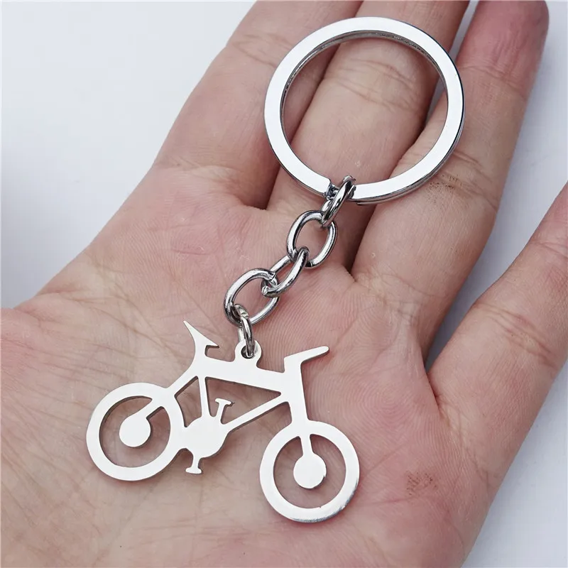 Мода нержавеющей стали велосипед брелок ювелирный брелок в форме велосипеда для мужчин и женщин