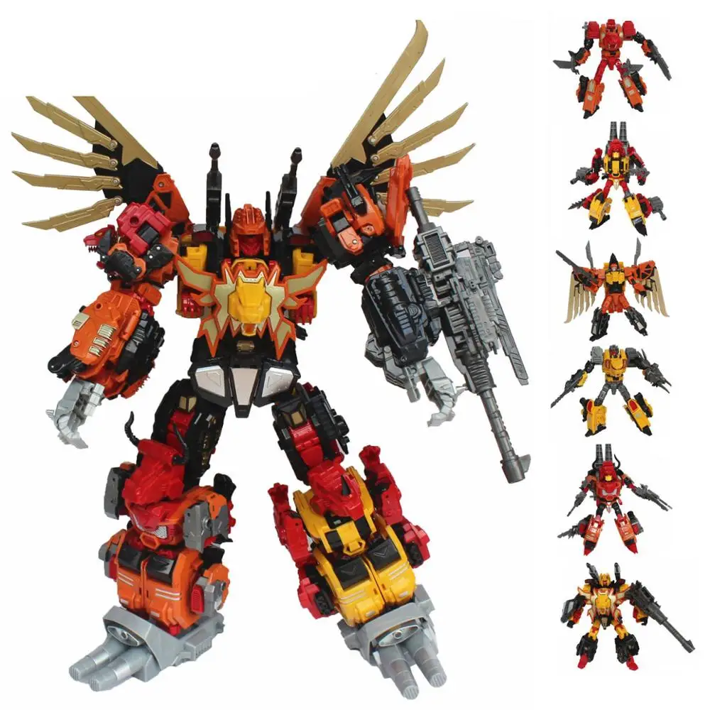 

JINBAO 6 IN 1 Devastator Predaking Transformation Toys boy Oversize 50cm Robot Car KO G1 Model Anime Action Figure kid Toy gift