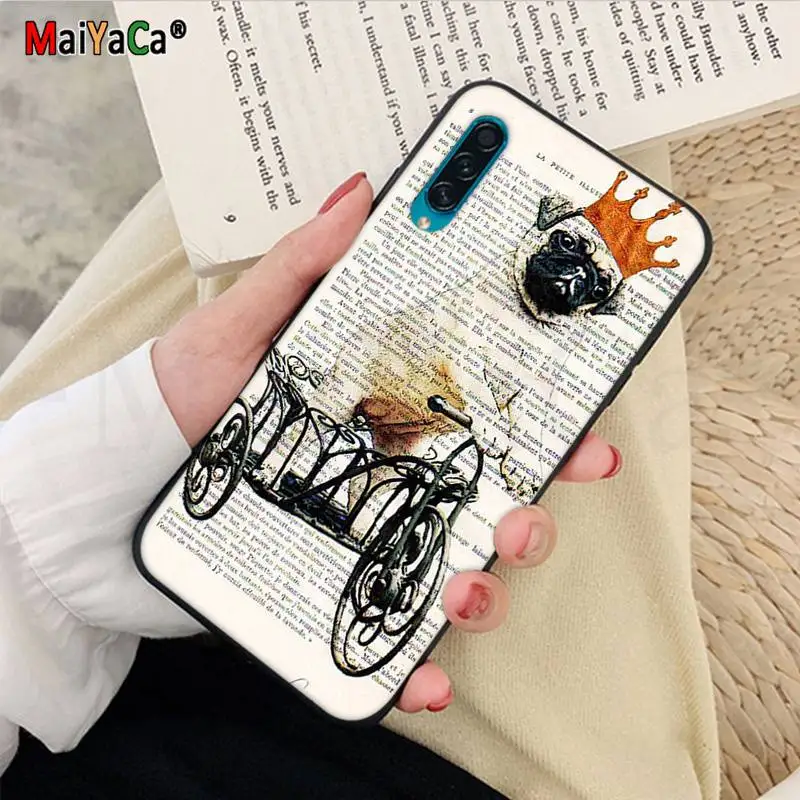 Book newspaper background Cute French Bulldog