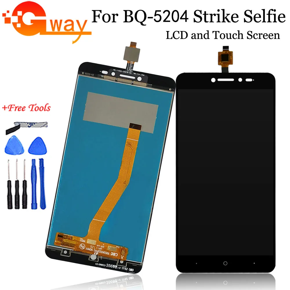 

5.2" For BQ Moble BQ-5204 Strike Selfie LCD BQ 5204 BQ5204 LCD Display +Touch Screen Digitizer Assembly For BQS 5204 LCD+Tools